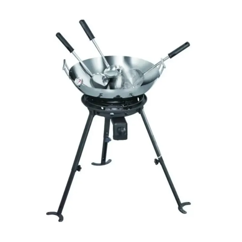 Camping Cooking Wok - Fogão a Gás Portátil para Camping