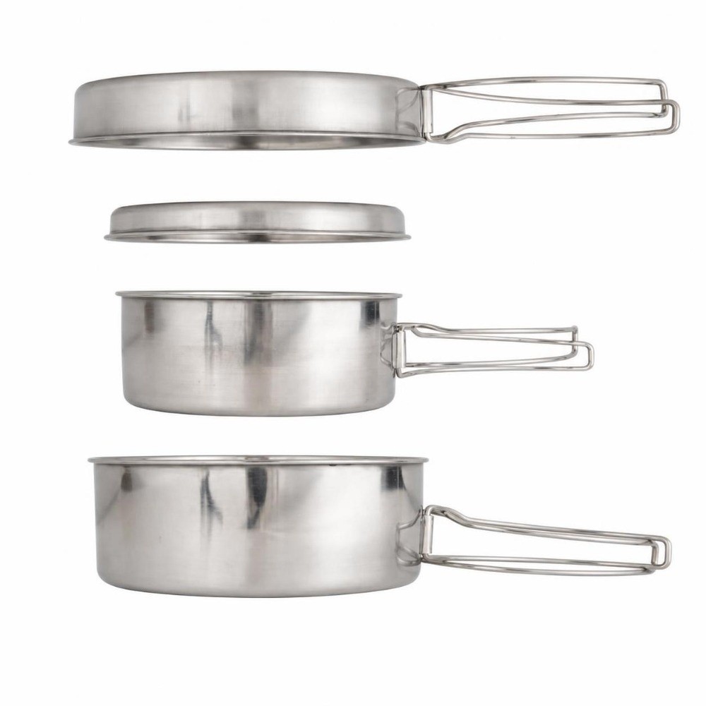 Conjunto de Utensílios de Cozi - Camping Cooking Pan Set avaliação e preço