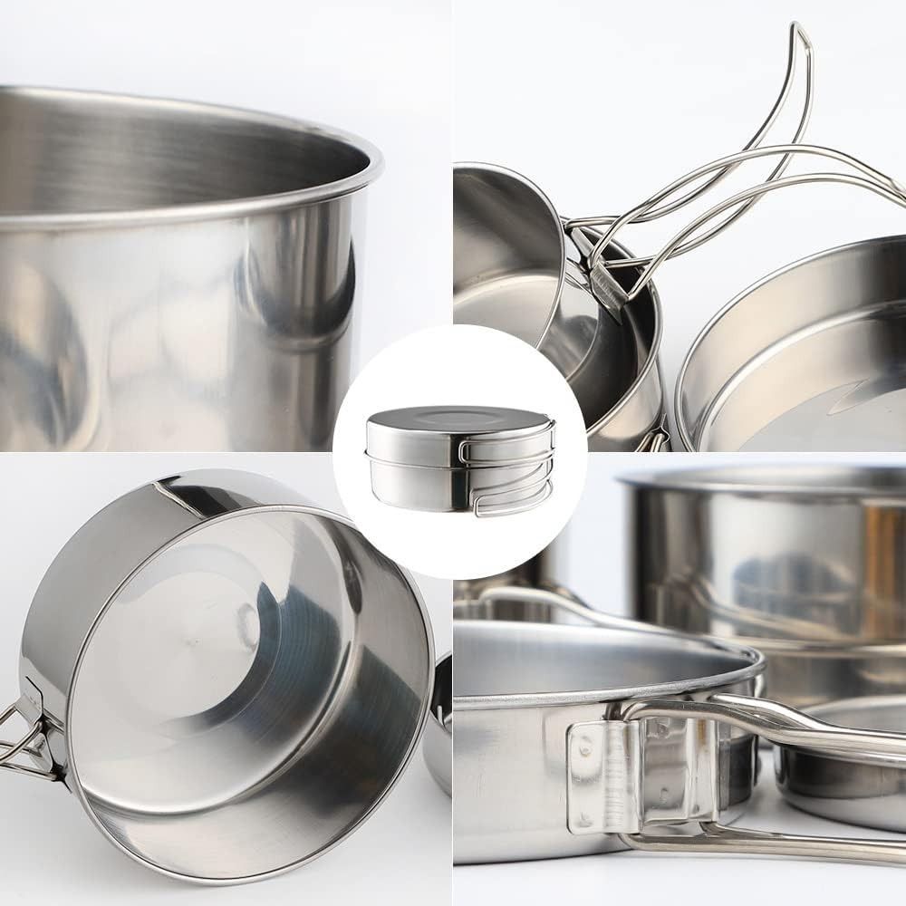 Conjunto de Utensílios de Cozi - Camping Cooking Pan Set avaliação e preço