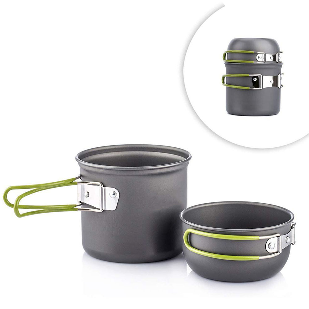 Conjunto de panelas ultraleve  - Camping Cooking Pan Set avaliação e preço