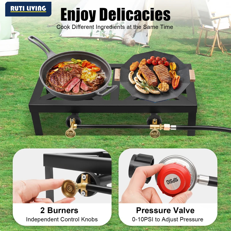 Fogão a Gás Portátil de 1/2 Qu - Camping Cooking Appliances avaliação e preço