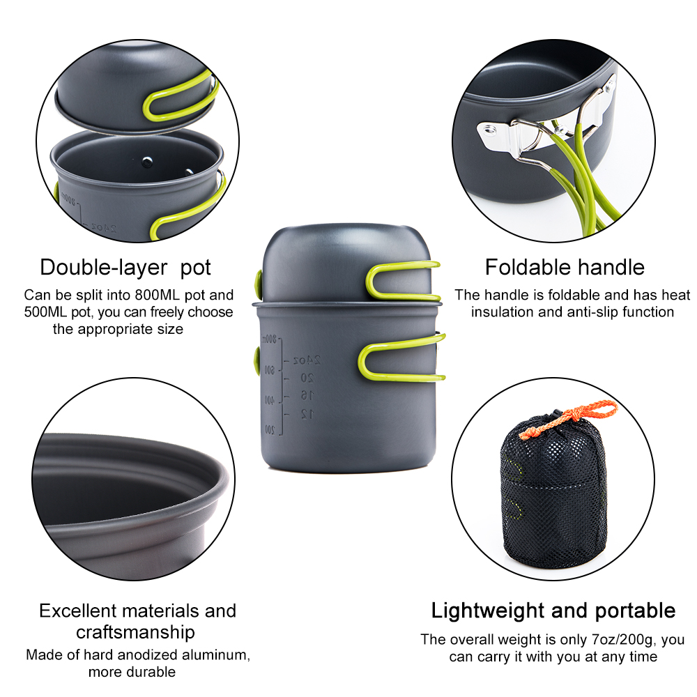 Conjunto de Utensílios de Cozi - Camping Cooking Utilities avaliação e preço