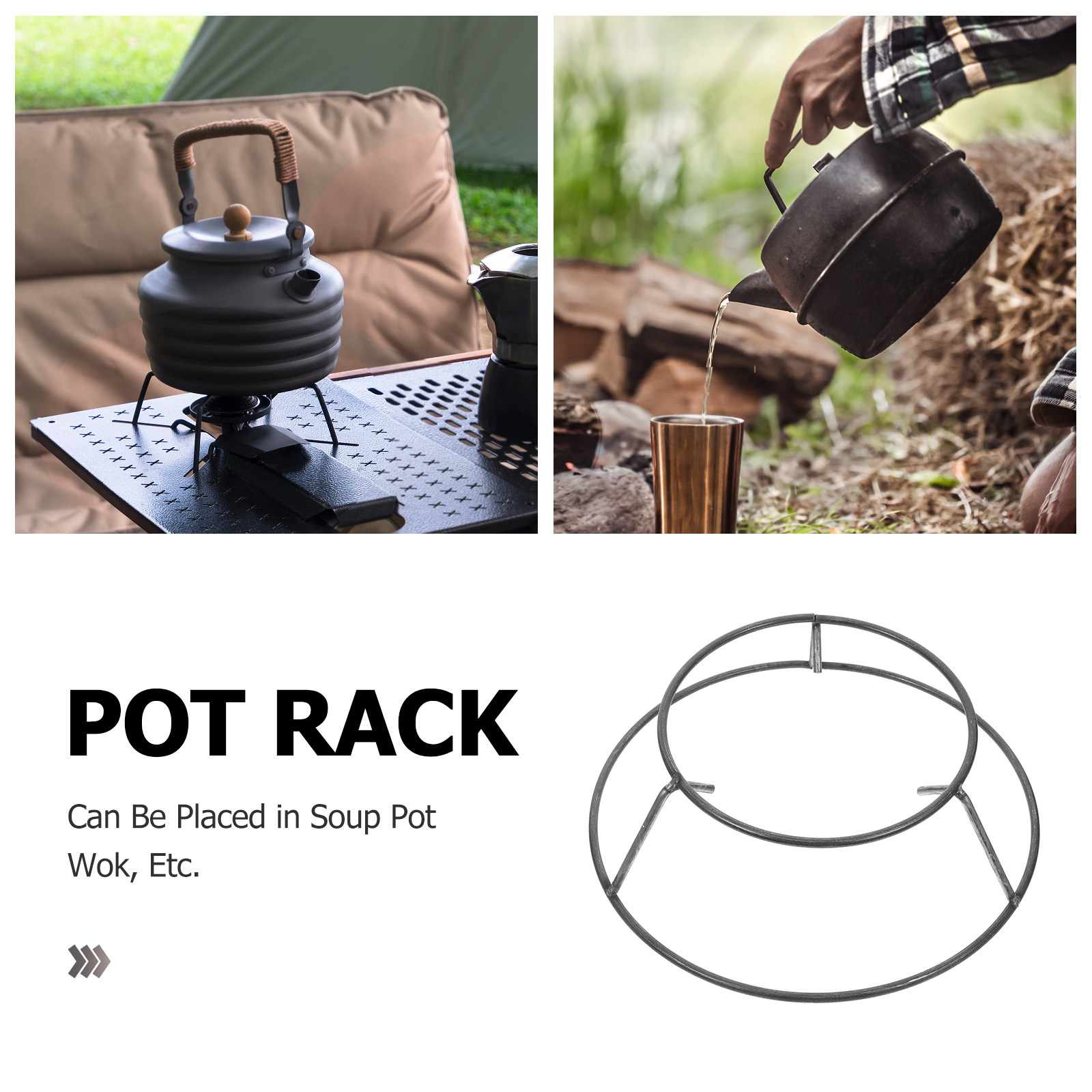 Suporte Robusto para Panelas d - Camping Cooking Wok avaliação e preço