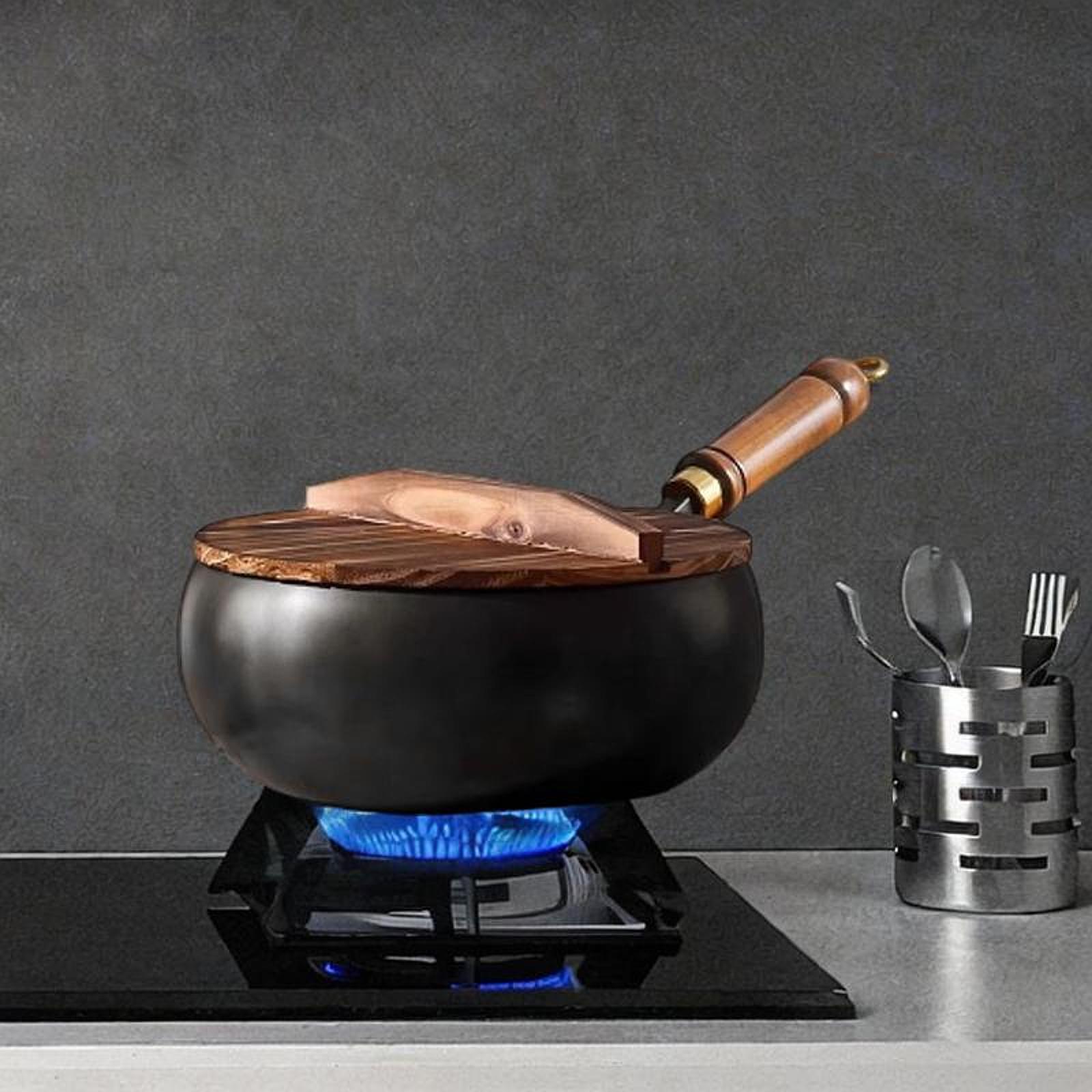 Wok chinês não revestido, tamp - Camping Cooking Wok avaliação e preço