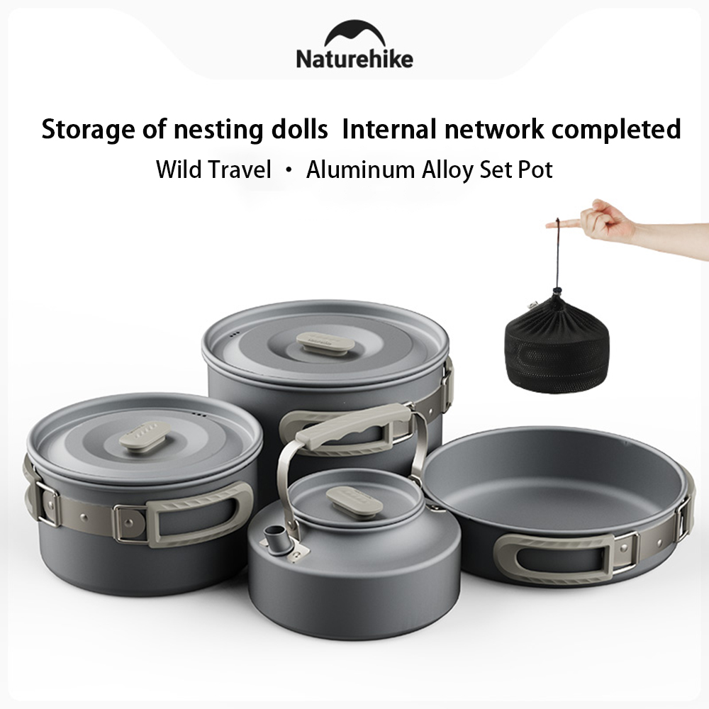 Naturehike conjunto de panelas - Camping Cooking Pan Set avaliação e preço